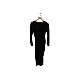 Zara NWOT Evening Semi Cut Out Ruched Size M Long Dress